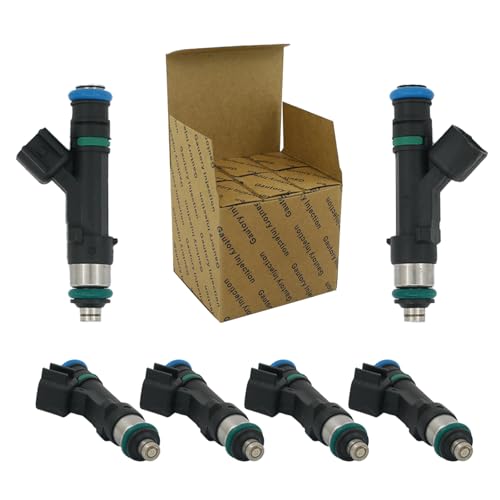 Gautory Fuel Injectors Compatible with Dodge Grand Caravan Chrysler TownCountry 33L 38L 20082010 Jeep Wrangler 20072010 VW Routan 20092010 Replaces 0280158119 04861667AA FJ1029 6 pcs - Image 1