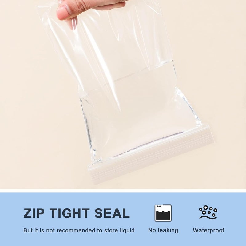 joybest 4 X 4 Inch (1000 Pcs) Clear Plastic Bags, Reclosable Zipper Poly Bags with Resealable Zip Top Lock for Snacks, Jewelry, Crafts, Office Supplies - Image 3