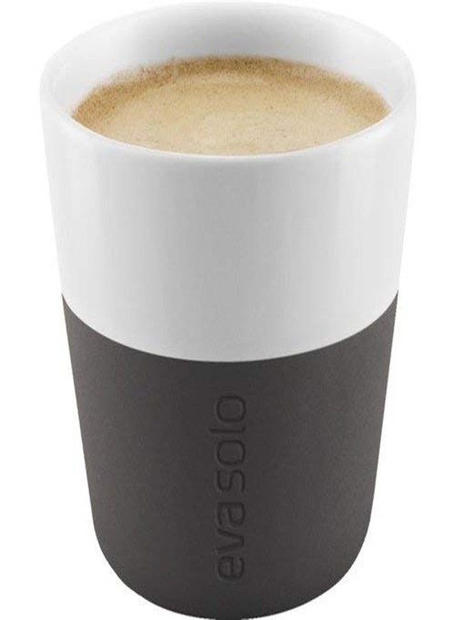 Eva Solo | 2 Espresso Tumbler Mugs | 3 oz Porcelain Coffee Cup Tumblers with Silicone-coated Grip | Danish Design, Functionality & Quality | Black - Image 3