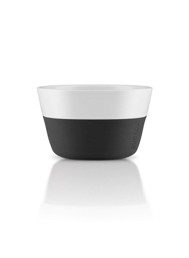 Eva Solo | 2 Espresso Tumbler Mugs | 3 oz Porcelain Coffee Cup Tumblers with Silicone-coated Grip | Danish Design, Functionality & Quality | Black - Image 1