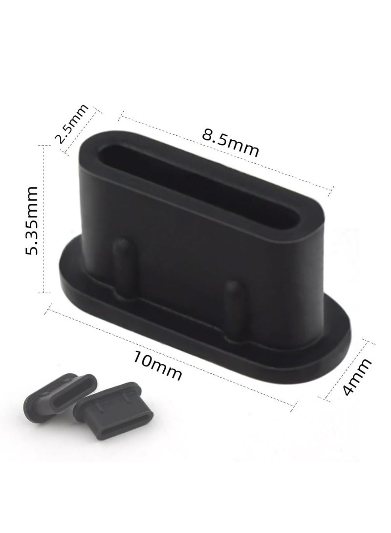 KENSUO 20 pcs Type C Anti Dust Plugs USB C Dust Cover Silicone USB C Dust Plug Type-C Charging Port Protector Compatible with iPhone 15 Samsung Galaxy S20 S21 S22 S23 Pixel MacBook USB C Cover Cap (Black and Clear) - Image 4