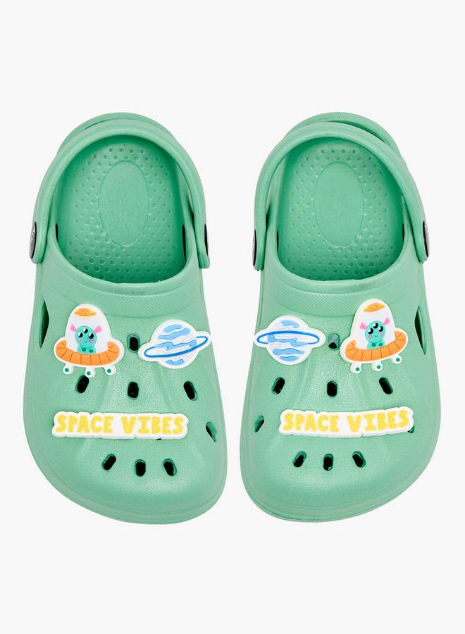 Aqua Boys Space Jibbitz Clogs - Image 3