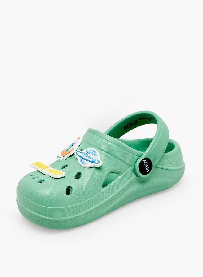 Aqua Boys Space Jibbitz Clogs - Image 4