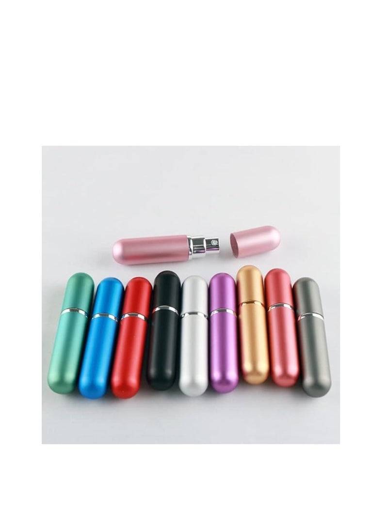 Oriti 10pcs مجموعة زجاجة رذاذ العطور-زجاجة رذاذ عطر محمولة صغيرة قابلة لإعادة التعبئة لصندوق مضخة رائحة رذاذ السفر 5 مل (متعدد الألوان) - Image 4