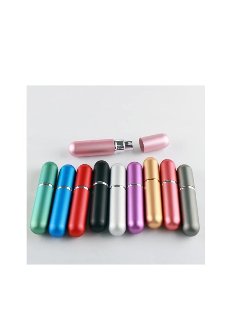 Oriti 10pcs مجموعة زجاجة رذاذ العطور-زجاجة رذاذ عطر محمولة صغيرة قابلة لإعادة التعبئة لصندوق مضخة رائحة رذاذ السفر 5 مل (متعدد الألوان) - Image 5