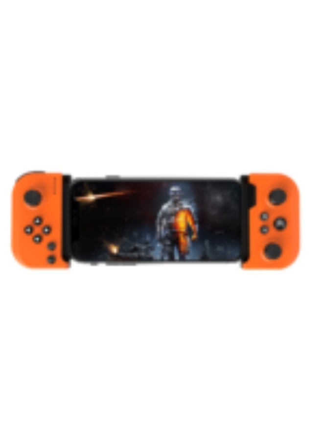 Adjustable Mobile Game Controller – Telescopic Design, Ergonomic Buttons, Compatible with Smartphones – Orange & Black  - Image 4