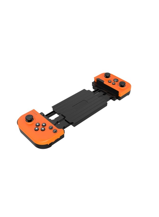 Adjustable Mobile Game Controller – Telescopic Design, Ergonomic Buttons, Compatible with Smartphones – Orange & Black  - Image 3