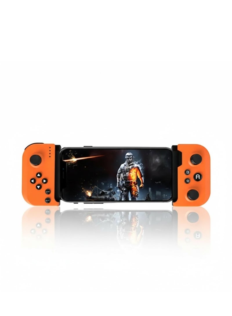 Adjustable Mobile Game Controller – Telescopic Design, Ergonomic Buttons, Compatible with Smartphones – Orange & Black - Image 5