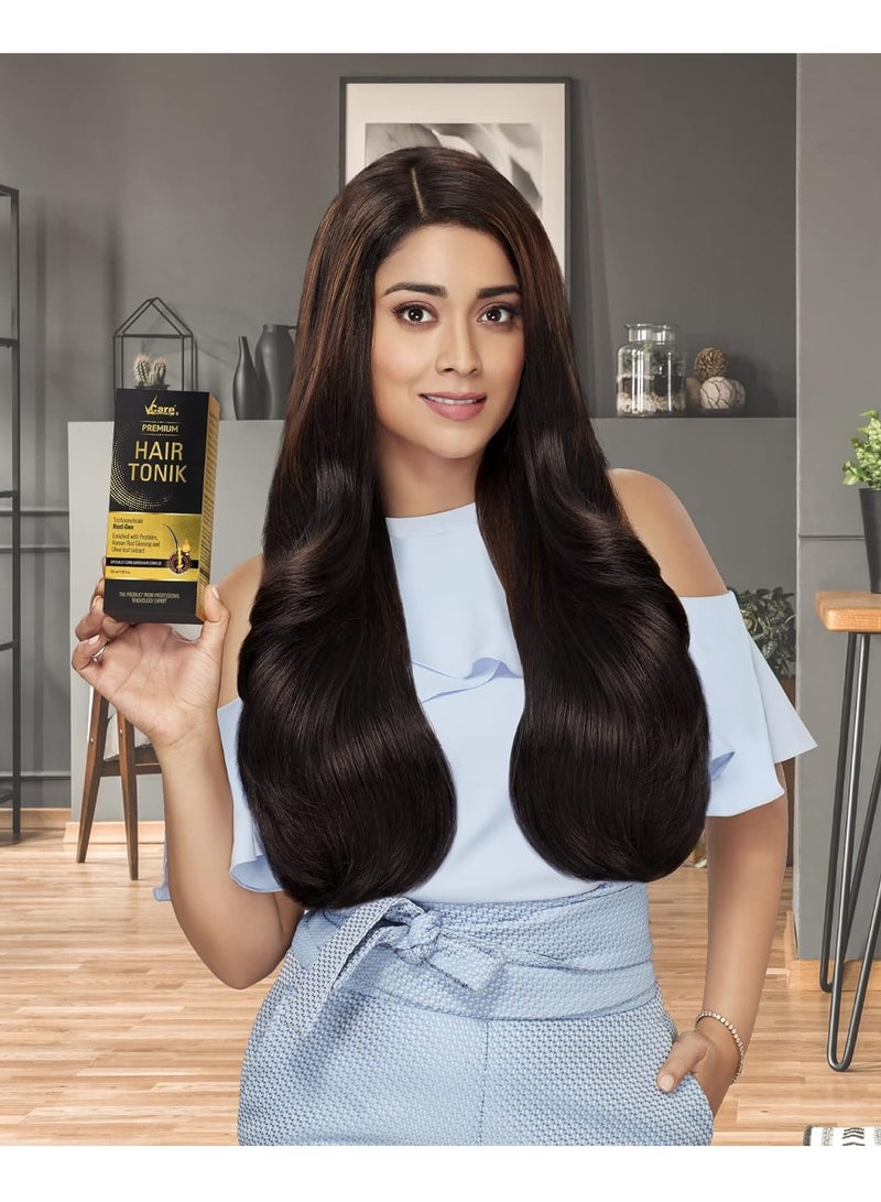 VCare Day Night Hair Tonic with Castor Oil and Olive Leaf Extract for All Hair Type 100ml Pack of 1 - Image 4