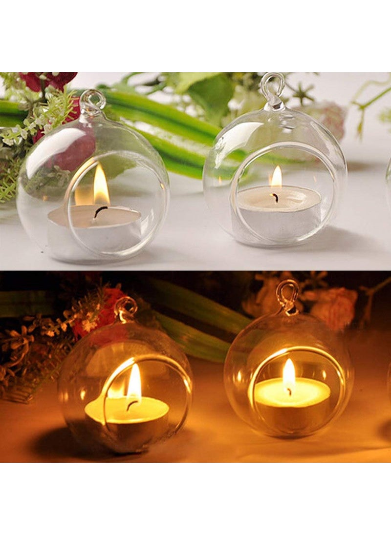 ESPLANADE eSplanade Glass Hanging Planters Tealight Holders Set of 2 for Home Decor Garden Office 45 x 4 Inches  - Image 2