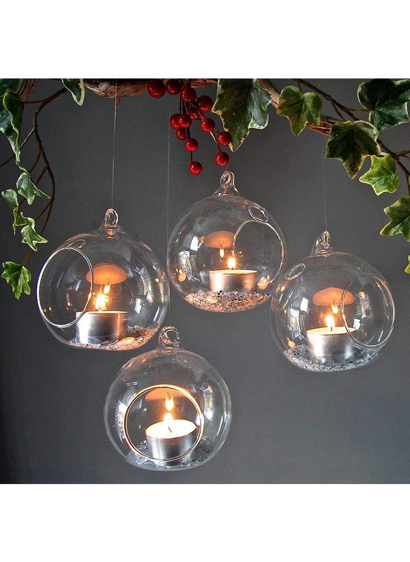ESPLANADE eSplanade Glass Hanging Planters Tealight Holders Set of 2 for Home Decor Garden Office 45 x 4 Inches  - Image 5