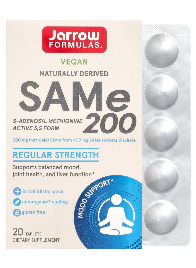 jarrow formulas SAMe 200, 200 mg, 20 Tablets