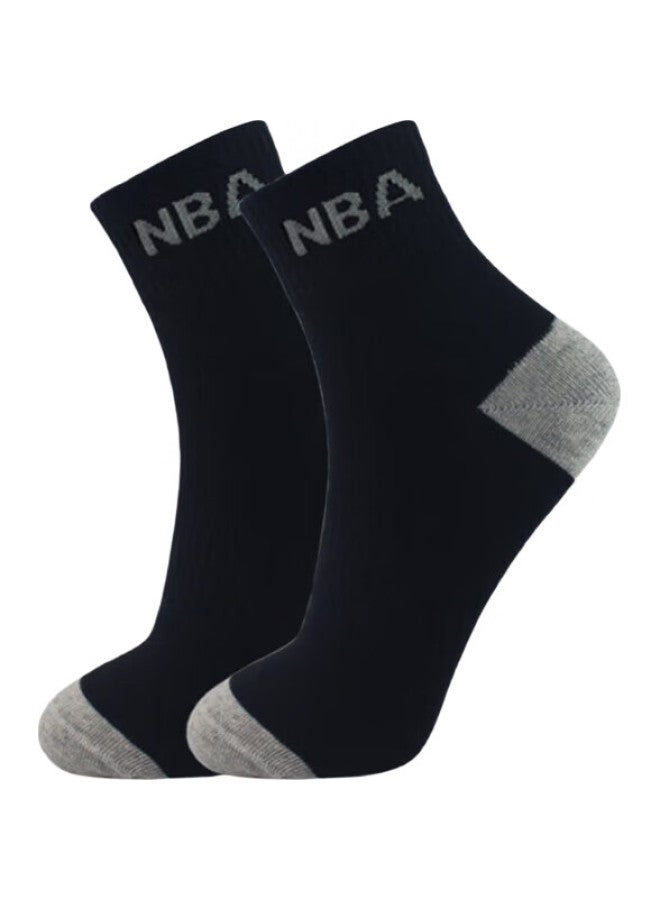 NBA Socks For Men, Mid-Calf, Summer Casual Business Sports Socks, Comfortable Seamless Combed Cotton Basketball Socks, 6 Pairs - Image 2
