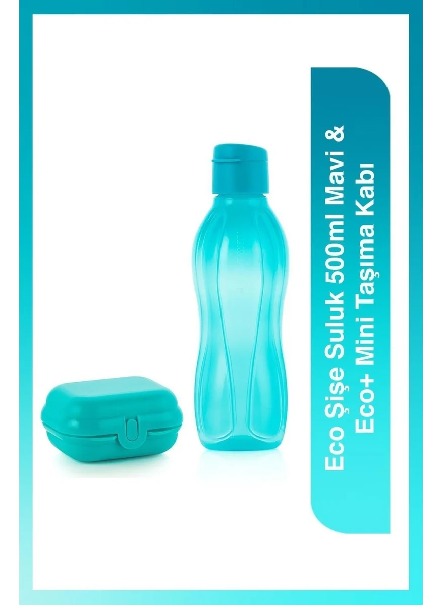 تابروير Eco Bottle Drinker 500ML Blue & Eco+ Mini Carrying Container