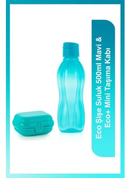 Tupperware Eco Bottle Drinker 500ML Blue & Eco+ Mini Carrying Container  - Image 1