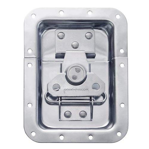 Penn Elcom Butterfly Large Latch Low-Mount | Zinc Finish Flight Case Hardware | Heavy Duty Recessed Lock for Road Cases, Rack Cases, DJ & Touring Equipment – Durable Silver Case Latch - Image 4