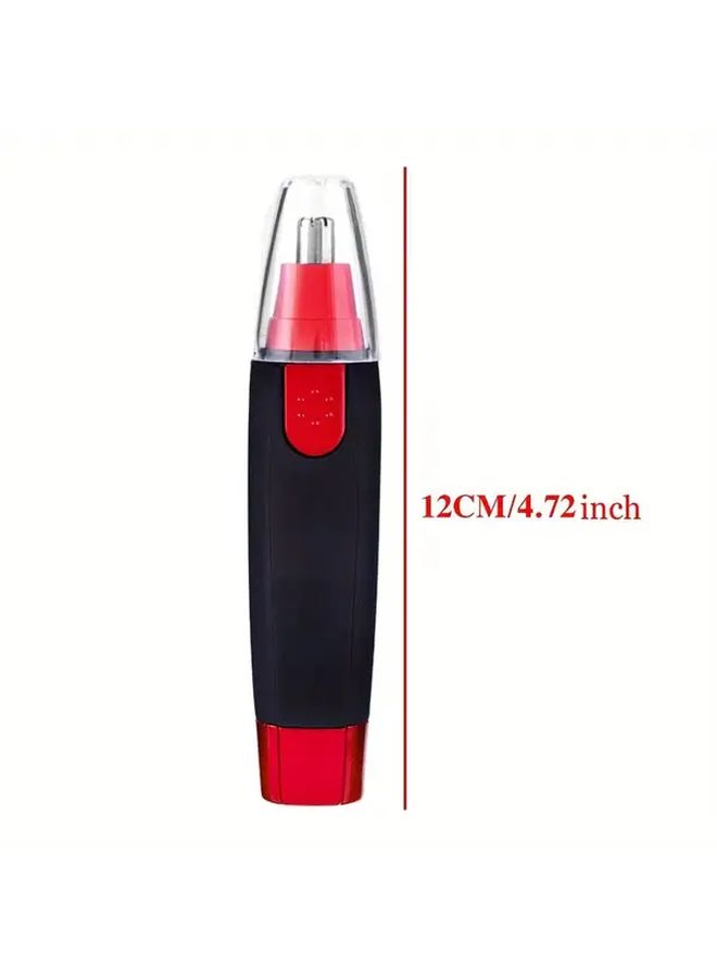 Red Cordless Nose Ear Hair Trimmer Painless Stainless Steel For Men Women - Image 3