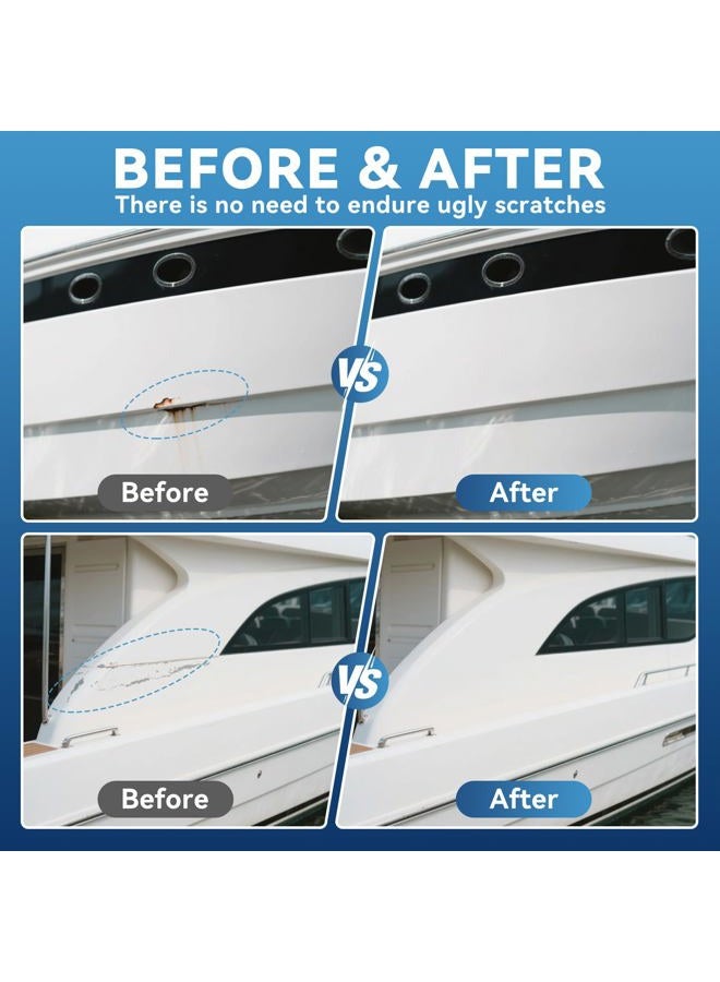 SENVEN Boat Paint White Touch Up Pen High-Gloss Boat Scratch Repair Marine Topside Wet Edge Bottom Enamel Marine Repair for Boats, Wood, Fiberglass, Aluminum, Metals Water-Based 30ml - Image 3