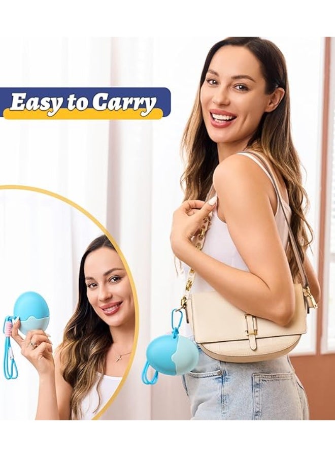 ChicAbode Sunscreen Applicator For Kids, Adults & Families - BPA Free & Refillable, Sunblock Buddy Brush Set with Protective Caps, Sun Lotion Applicator Sun Cream Brush (Blue) - Image 4