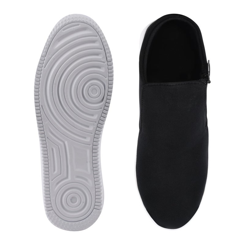 Shoetopia أحذية شوتوبيا النسائية الأنيقة من الجلد المدبوغ | حذاء كاجوال بطول الكاحل مع سحاب جانبي ونعل مريح مقاوم للانزلاق - Image 5