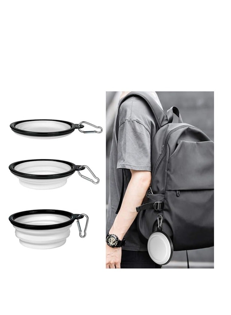 Cool Baby 2-in-1 Portable Dog Water Bottle and Food Container with 2 Collapsible Bowls Ideal for Outdoor Adventures Travel and Camping (White) - Image 5