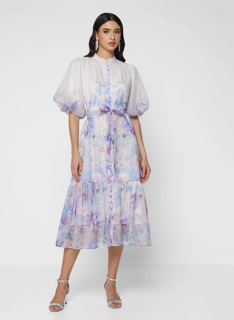 خزانة Floral Print Dress
