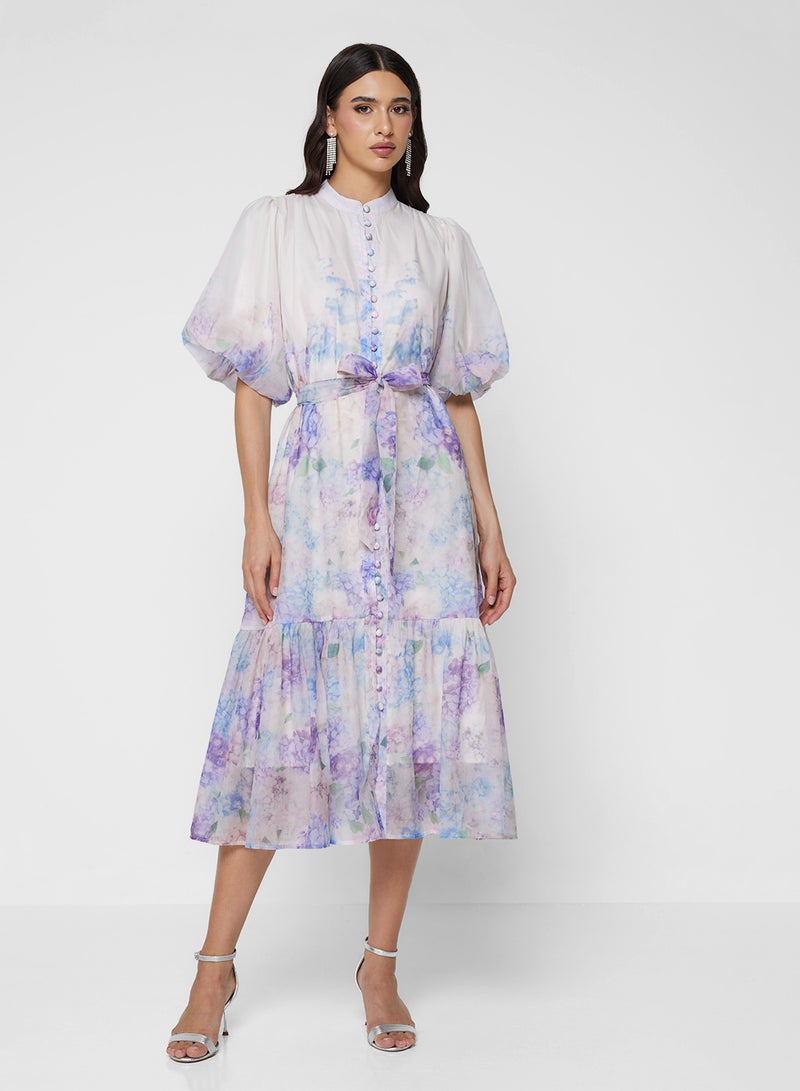 Khizana Floral Print Dress - Image 1
