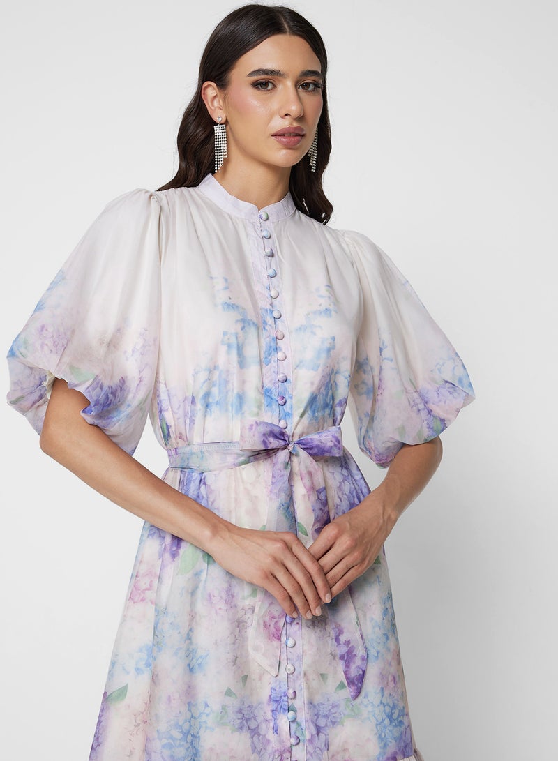 Khizana Floral Print Dress - Image 3