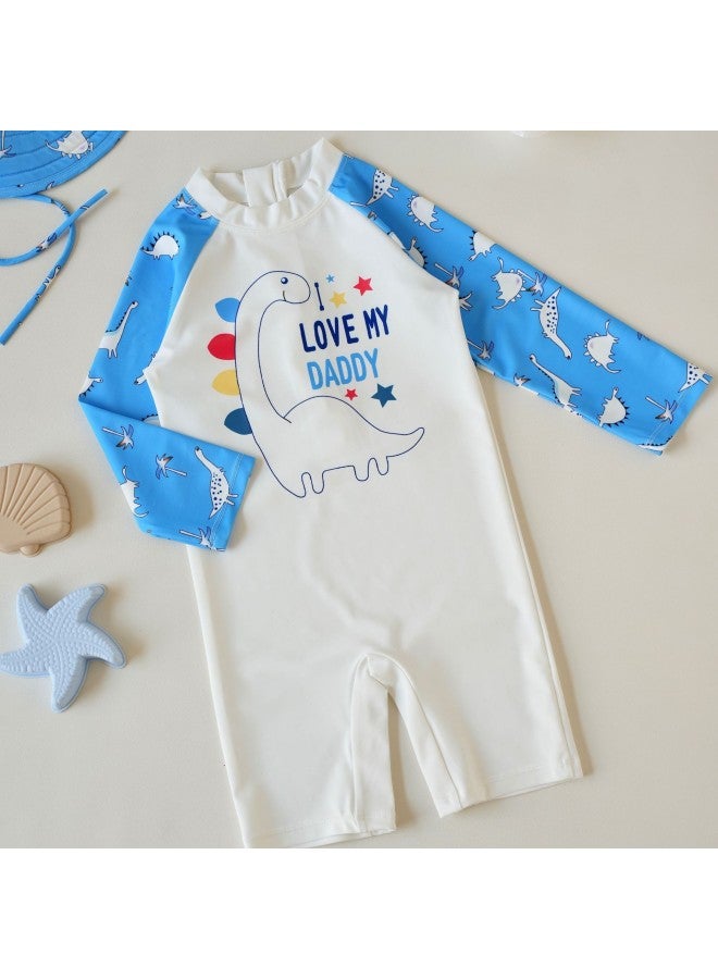 New Children's Long Sleeve One-piece Swimsuit For Girls And Boys Sun Protection Swimsuit Baby Long Sleeve One-piece Swimsuit Chlorine Resistant