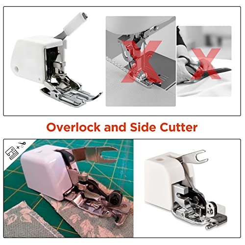 ONEVER Side Cutter Sewing Machine Presser Foot Feet Attachment Accessory for All Low Shank Singer Janome Brother, Overlock Machine Presser Foot - Image 3