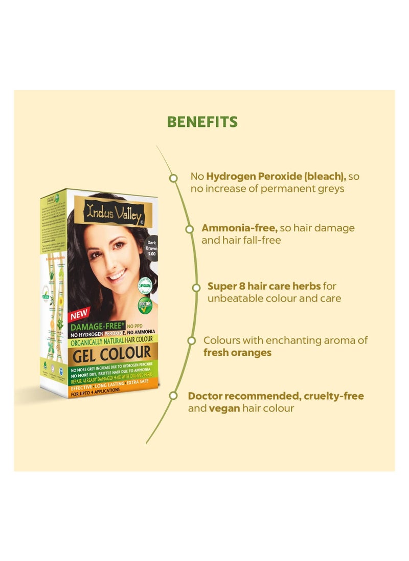 Indus Valley INDUS VALLEY Damage Free Natural Gel Hair Colour for Women | Ammonia & PPD Free Organic Hair Colour with 100% Grey Coverage, Long Lasting Hair Color Trial Pack | Dark Brown  - Image 3