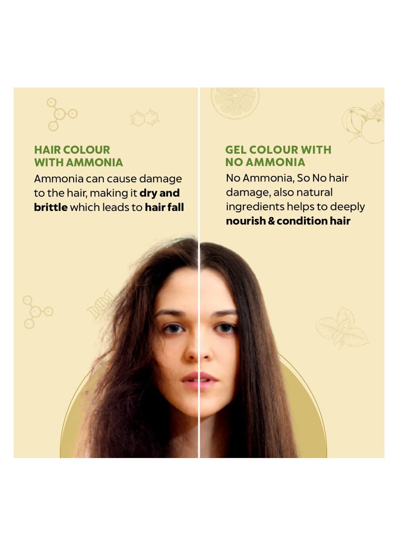 Indus Valley INDUS VALLEY Damage Free Natural Gel Hair Colour for Women | Ammonia & PPD Free Organic Hair Colour with 100% Grey Coverage, Long Lasting Hair Color Trial Pack | Dark Brown  - Image 5