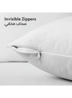 Donetella 2 Piece Embroidered Cushion Cover (45x45 cm) Without Filler Pink  - Image 4