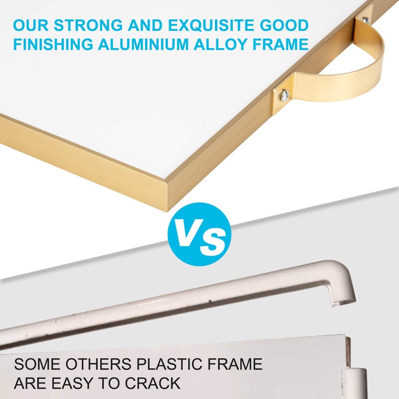 TSJ OFFICE Small Whiteboard Cork-Board Combination for Wall - 16" x 12" Portable Aluminum Frame Magnetic Dry Erse Board Mini Bulletin Cork Board 2 Pack with Holder for School, Office, Home - Image 5