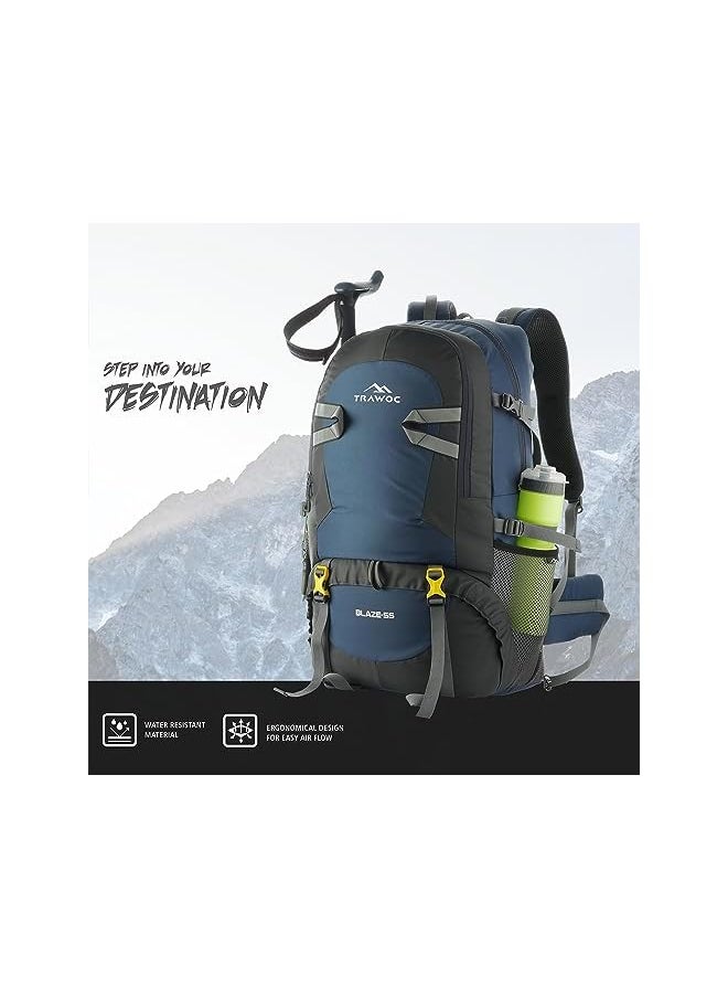 Trawoc - Blaze 55 Liter Travel Backpack Daypack Bag For Camping Hiking Trekking Bag For Men & Women, Shk014 - Image 1