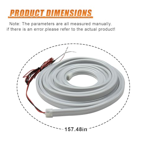 YoRise Car Trunk Light Strip, 157.48" Universal Flexible Auto Interior LED Lamp Strip Decoration, Waterproof Vehicle Trunk Ambient Lighting Accessories for Car SUV (White) - Image 2