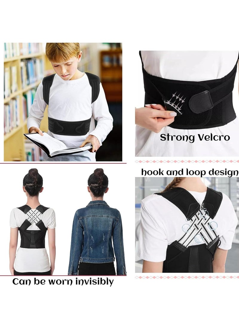 Back Brace Posture Corrector, Breathable Lightweight Strong Back Support Elastic Shoulder Back Straightener Posture Corrector for Keep Your Back Straight (M)