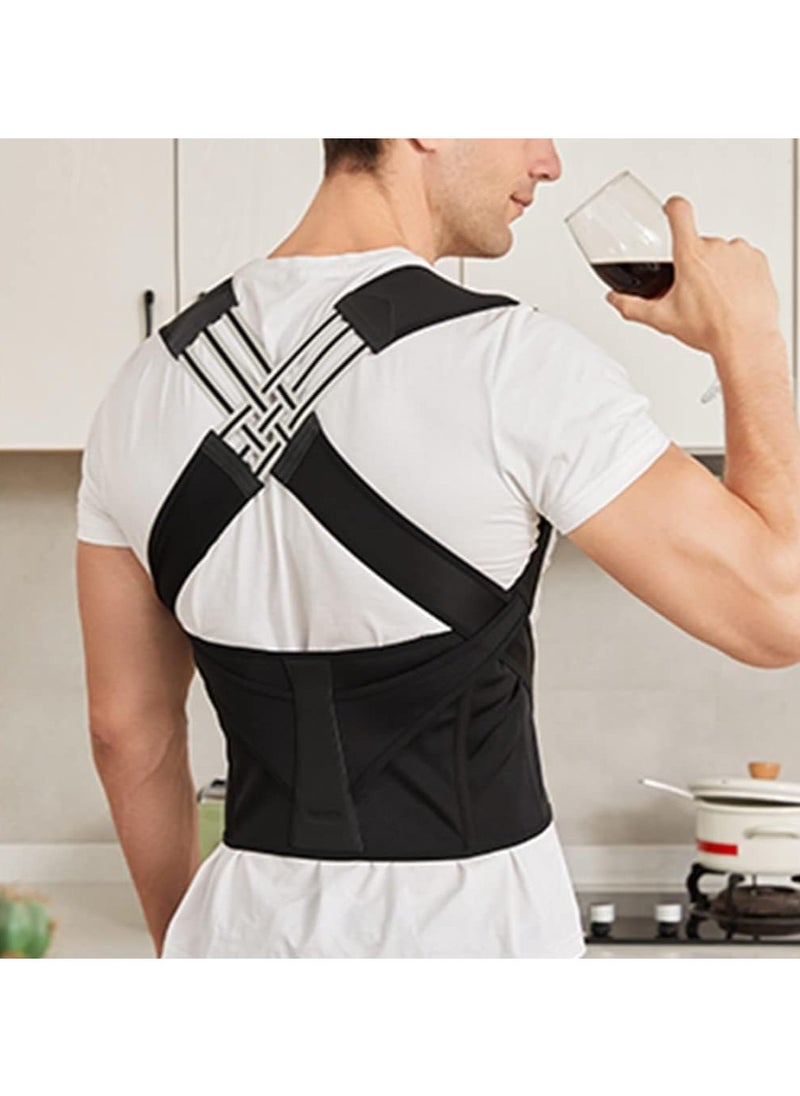 Back Brace Posture Corrector, Breathable Lightweight Strong Back Support Elastic Shoulder Back Straightener Posture Corrector for Keep Your Back Straight (M)