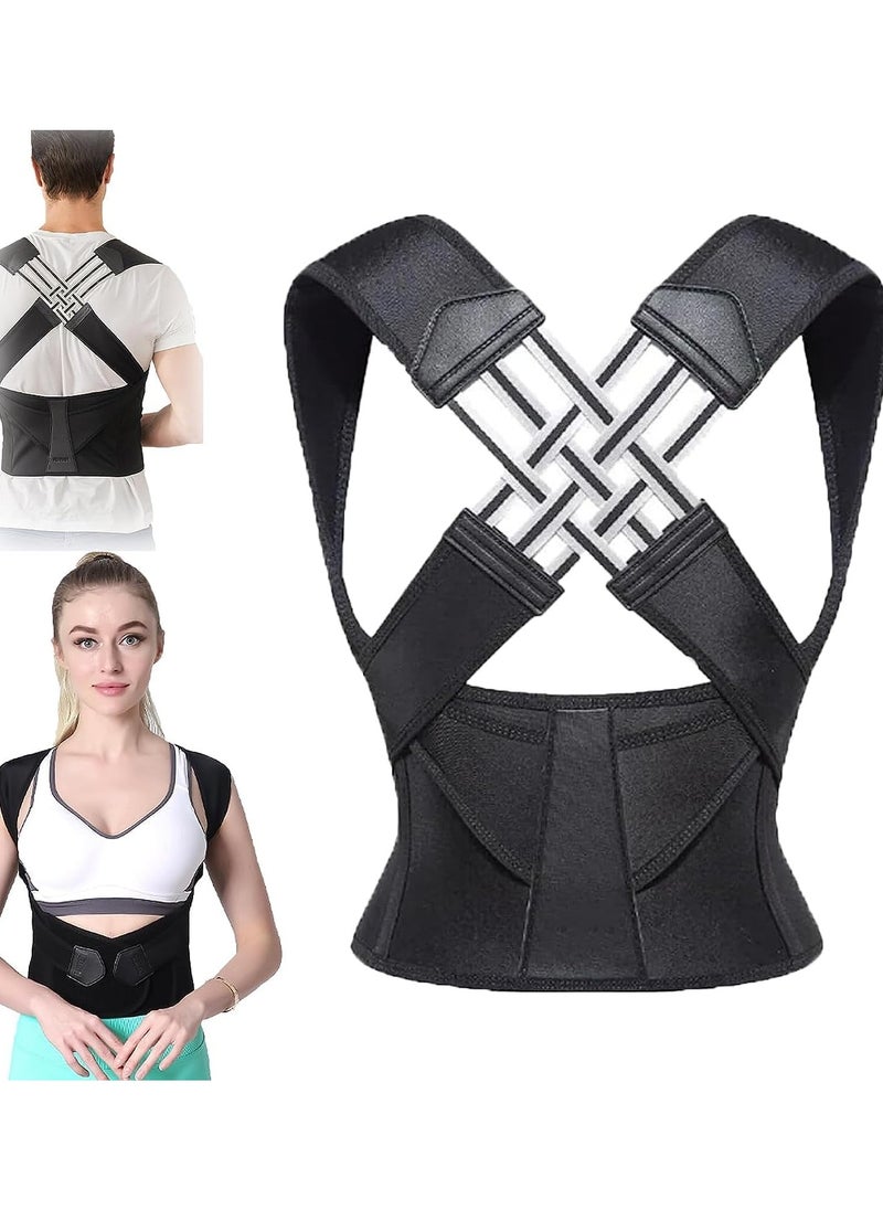 Back Brace Posture Corrector, Breathable Lightweight Strong Back Support Elastic Shoulder Back Straightener Posture Corrector for Keep Your Back Straight (M)