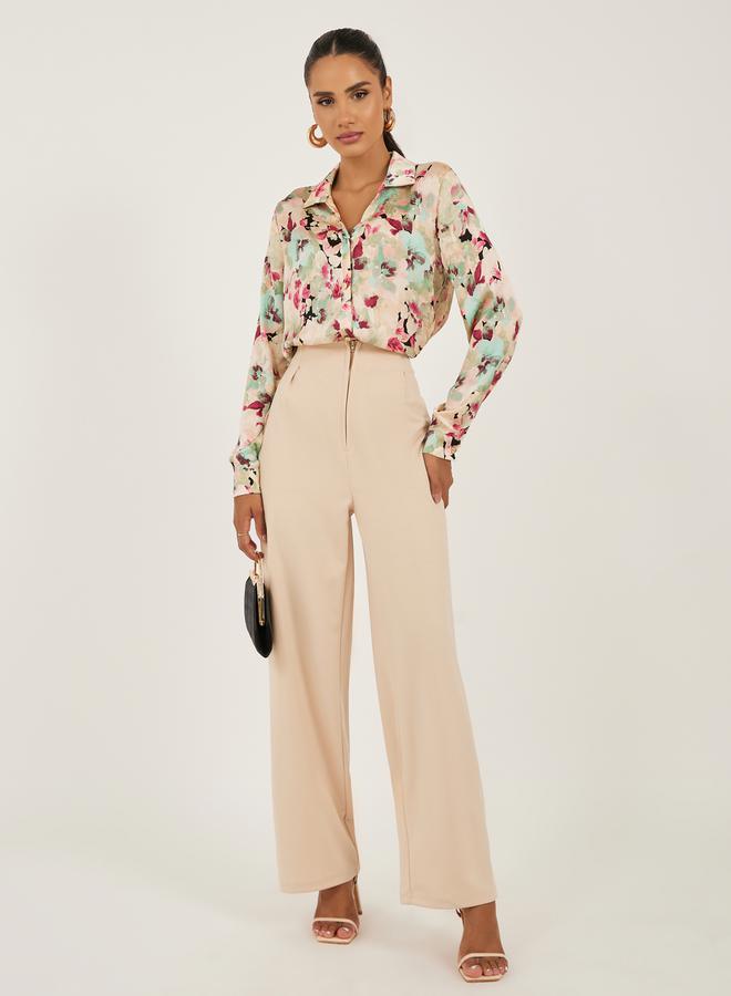 ستايلي قميص مطبوع بالزهور بقصة عادية - Image 3