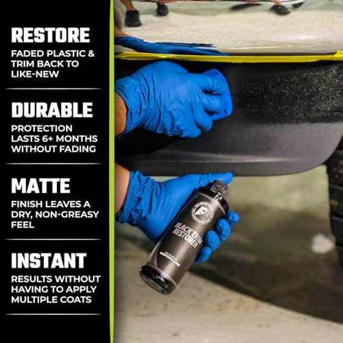 ExoForma Black Trim Restorer - Unique Dye-Infused Formula Lasts 6+ Months - Restores Factory Black to Plastic Trim - Protects Against UV Rays, Helps Conceal Scratches & Scuff Marks - Works in Seconds - Image 5