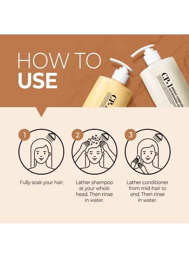 CP-1 Esthetic House Nourishing Shampoo and Conditioner Set 500ml Korean Hair Care for Damaged Dry Hair - Image 3