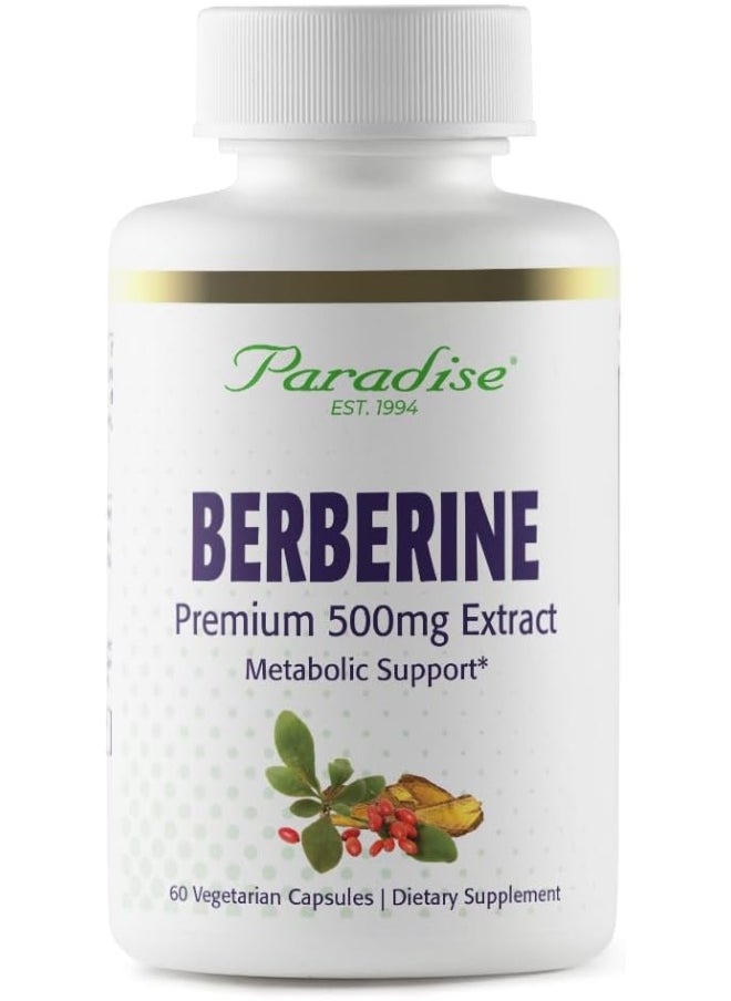 Paradise Herbs Paradise Herbs Berberine Plant Active Extract 60 Vegetarian Capsules  - Image 1