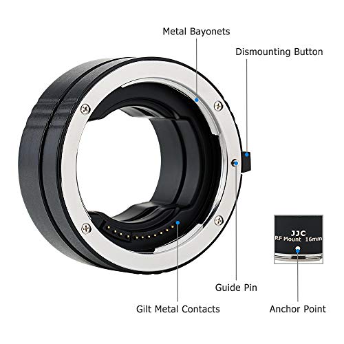 JJC RF Mount Auto Focus Macro Extension Tube Ring Set for Canon EOS R R1 R3 R5 Mark II R6 Mark III II R6 V R7 R8 R10 R50 RP R100 Mirrorless Camera Canon RF Mount Lens for Macro Photography - Image 3