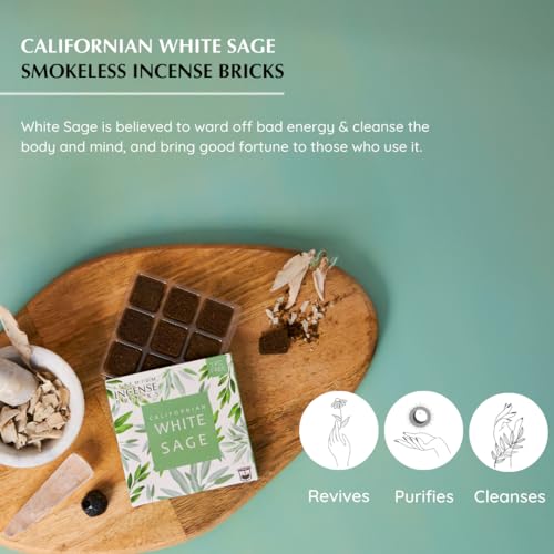 Aromafume California White Sage Incense Bricks & Tree Of Life Exotic Burner | 2X9 Bricks | Sage Incense For Cleansing Negative Energy & Protection | Sage For Smokeless Smudging, Spiritual Cleansing - Image 4