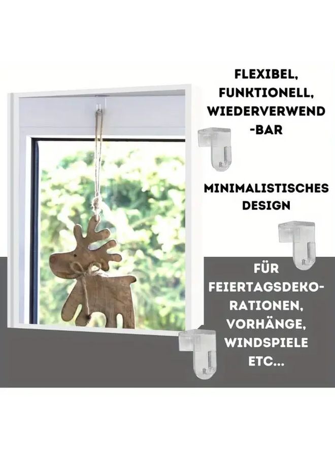 Transparent Window Hooks 20Pcs Set For Decoration Max 17Mm Folding Size - Image 5