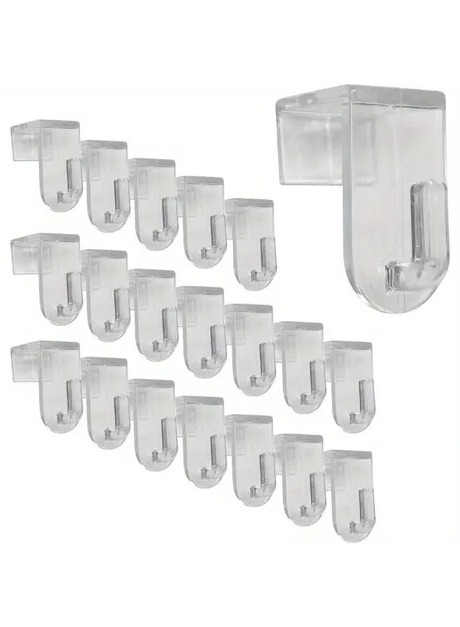 Transparent Window Hooks 20Pcs Set For Decoration Max 17Mm Folding Size - Image 1