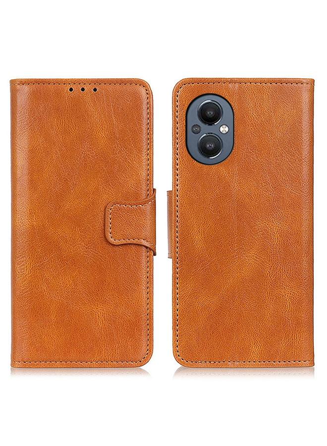 اس-توب جراب لهاتف OnePlus Nord N20 5G Mirren Crazy Horse Texture جراب هاتف جلدي قابل للطي أفقيًا مع حامل وفتحات للبطاقات ومحفظة - Image 2