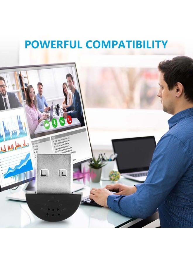 KISEER 2 Pcs USB 2.0 Mini Microphone Laptop/Desktop PC Plug and Play for Skype MSN Yahoo Recording YouTube Google Voice Search and Games - Image 5