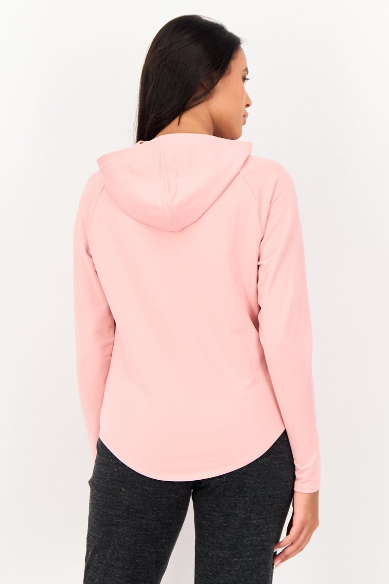 PUMA هودي تدريب بأكمام طويلة للنساء، لون خوخي - Image 2